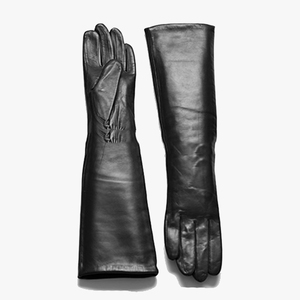 Meilleure vente Gants longs en cuir tendance pour femmes, Gants longs personnalisés - Product Image 1