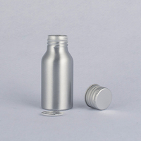 Bouteille en aluminium métallique 40ml 50ml 100ml 120ml 150ml 250ml Contenant de crème de soin de la peau avec couvercle, Bouteille d'eau de sport en aluminium