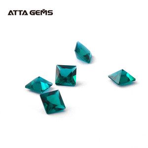 Creado Esmeralda corte princesa 4*4mm Esmeralda en línea verde oscuro Esmeralda <span class=keywords><strong>gemas</strong></span> Esmeralda <span class=keywords><strong>valor</strong></span> - Product Image 1