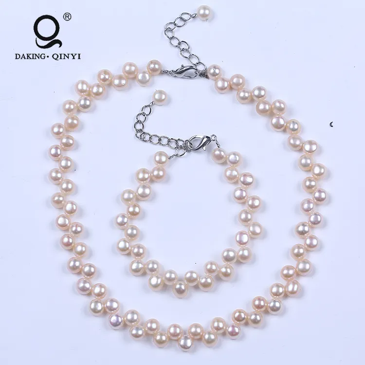 Cheap price natural pink pearl for wedding jewelry sets