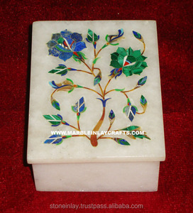 Caja de incrustación de mármol de alabastro - Product Image 1
