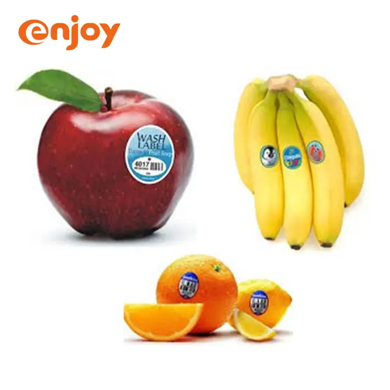 Adesivo redondo da impressão personalizada da fruta para embalagem de comida
