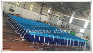 <span class=keywords><strong>Piscine</strong></span> <span class=keywords><strong>gonflable</strong></span> rectangulaire en PVC à cadre métallique, <span class=keywords><strong>piscine</strong></span> en acier pour diapositives de <span class=keywords><strong>piscine</strong></span> d'eau - Product Image 3