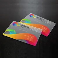 Benutzer definierte transparente Kunststoff PVC gefrostete Visitenkarte