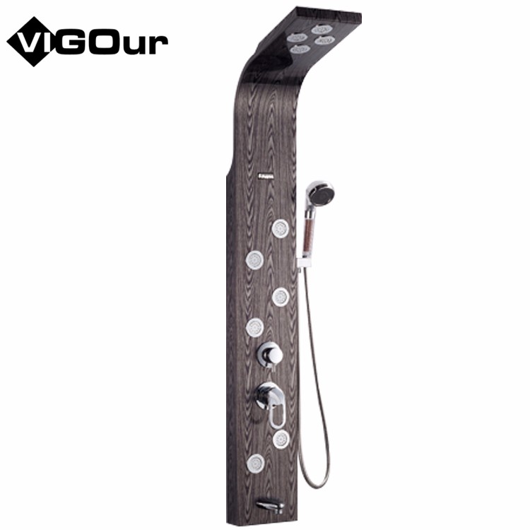 Большие Угловые мокрые панели для душа из нержавеющей стали с кронштейном