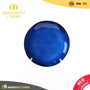 Venta caliente catering cena cargador <span class=keywords><strong>gres</strong></span> plato azul oscuro al por mayor <span class=keywords><strong>de</strong></span> piedra cerámica - Product Image 1