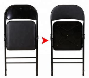 Silla Plegable Negra a Bajo Precio Sillas Plegables de Estudio de Alta Calidad Silla Individual de Cuero para Estudiante de Mobiliario Escolar - Product Image 2