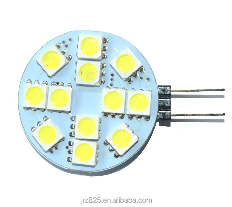 Super Bright G4 12 SMD 5050ไฟ LED สีขาวรถตู้ Marine Camper โคมไฟหลอดไฟ12V