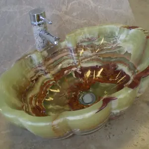 Green onyx bathroom sink