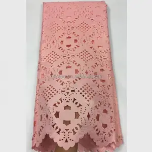 KL66136 African Water Solution Chemical Guipure Lace Nigerian Style Cotton Lace Fabric Swiss Cotton Fabric For Bridal Dress