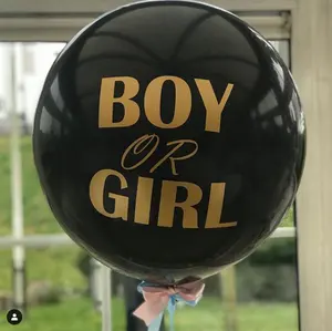 热卖性别揭示气球与女孩或男孩五彩纸屑