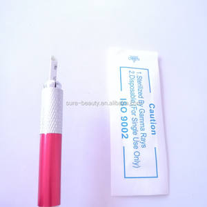 เข็มสักไมโครเบลดแบบใช้แล้วทิ้งขนาด0.18มม. ใบมีดรูปตัวยูสำหรับสักคิ้วปากกาแต่งหน้าแบบแมนนวล - Product Image 4