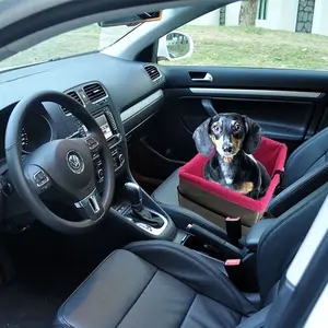 Assento de carro acolchoado para cachorros, assento acolchoado e confortável de lã quente para cachorros