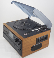 Platine vinyle rétro de luxe personnalisée de haute qualité pour lecteur CD USB prise stéréo prise stéréo auxiliaire adaptateur de casque classique