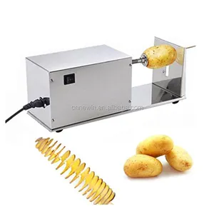 Elektrikli Patates kıvırcık kesme makinesi, kıvırcık patates kesici