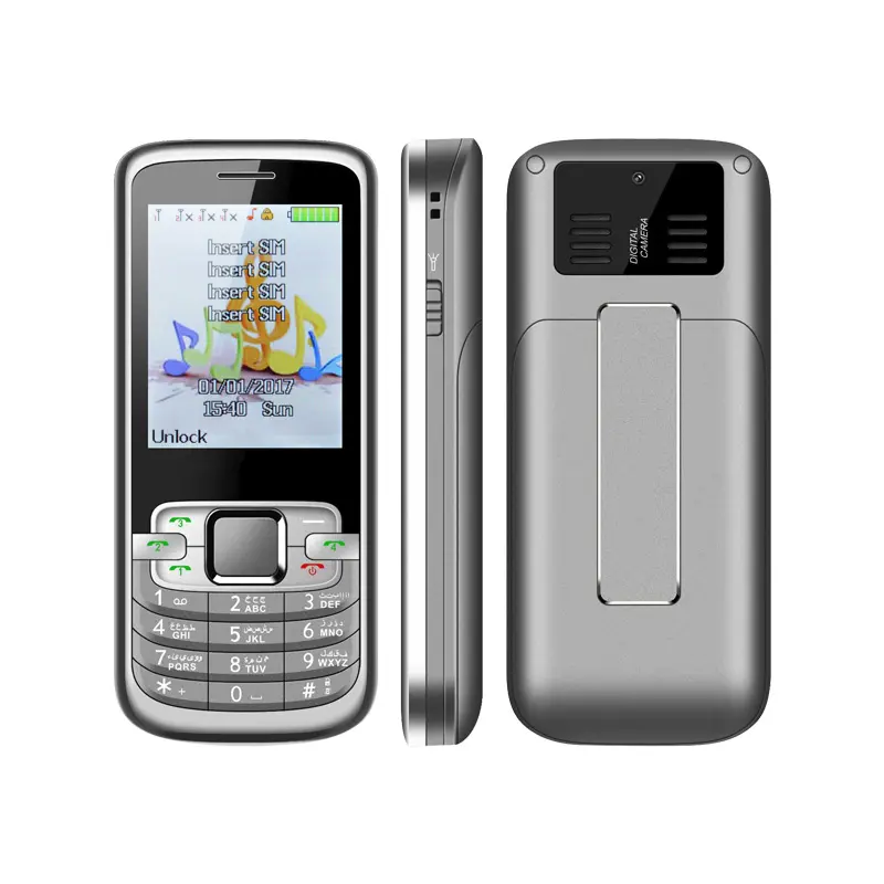 UNIWA MS003 2,2 pulgadas MT6261D CPU 4 Tarjeta SIM FM Radio 2G GSM teléfono móvil