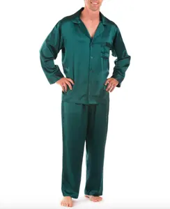 Хорошее качество Мужская Ночная одежда на заказ шелковые пижамы