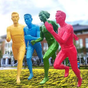 高品質大樹脂壁彫刻赤ランニングマン壁グラスファイバー像 - Product Image 2