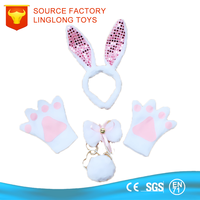 Nouveaux Articles Cadeaux En Gros Jouet De Chine Fantaisie Boule Renard Coton Bandeau Trois Pièces Adulte Enfant Nourrisson Cos Carnaval Costume