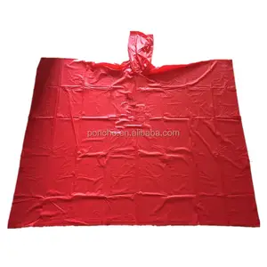 Vente d'usine FAMA 50 ''x 80'' pêche personnalisée rouge pvc regenponcho long poncho de pluie