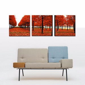 3 Paneles de Red Trees <span class=keywords><strong>Bosque</strong></span> Impresión Pared Pictures Moderno Pinturas Para <span class=keywords><strong>El</strong></span> Hogar Bar Hub <span class=keywords><strong>Hotel</strong></span> Restaurante - Product Image 1