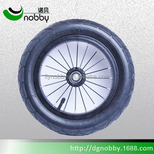 Roues pneumatiques en caoutchouc de 12 pouces <span class=keywords><strong>roue</strong></span> de jante en aluminium pour enfants vélo d'équilibre - Product Image 3