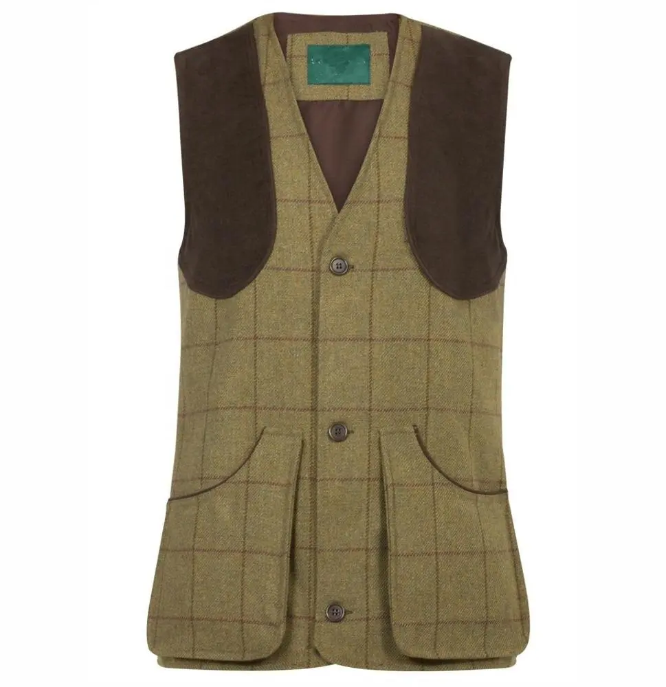 Fabriek prijs prestaties tweed jacht vest waterdicht membraan outdoor schieten voor hunter