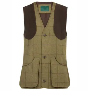 Factory price performance tweed hunting vest waterproof membrane outdoor shooting for hunter