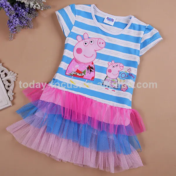 peppa pig ropa vestido de los niños