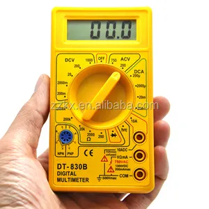 No.1 Populer Ukuran Kecil Multimeter Multi Tester Voltmeter Ammeter Tegangan Tester DT830B dengan Banyak Warna