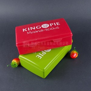 Rojo y verde de la caja de almuerzo con cerradura, lonchera de plástico con tapa - Product Image 6