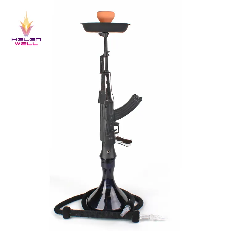 중국 도매 현대 디자인 ak47 총 물 담뱃대 shisha