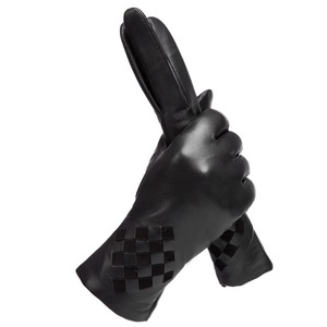 GL48 <strong>Women</strong> Fancy 100% Sheepskin Custom Made Winter Leather Driving Gloves - Product Image 6