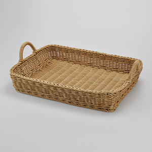 Panier en rotin PP kaki de haute qualité panier de stockage de nourriture à usage domestique en plastique - Product Image 4