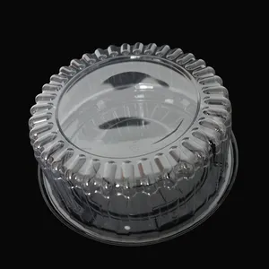 Factory High Quality Disposable 12 Inch Clear Plastic Round Cake Containers With High Dome Lid