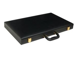 Set Backgammon classico di lusso personalizzato a <span class=keywords><strong>dama</strong></span> Backgammon in pelle di bordo nero - Product Image 3
