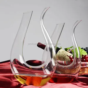 U Shaped Single And Angel Crystal Glass Wine Decanter Aerator Wholesale