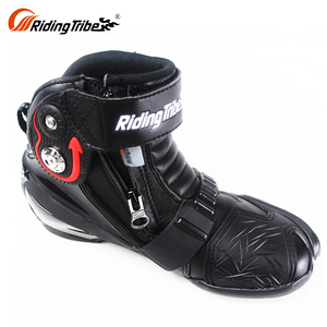 Calidad superior blanco sportbike calzado Racing Riding mens short bike motocicleta - Product Image 2