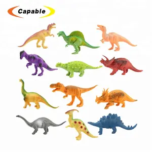 Plastic mini animal finger dinosaur toys model for kids