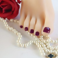 Autocollants pour ongles de pieds au design tendance, patchs pour pédicure, décoration d'ongles