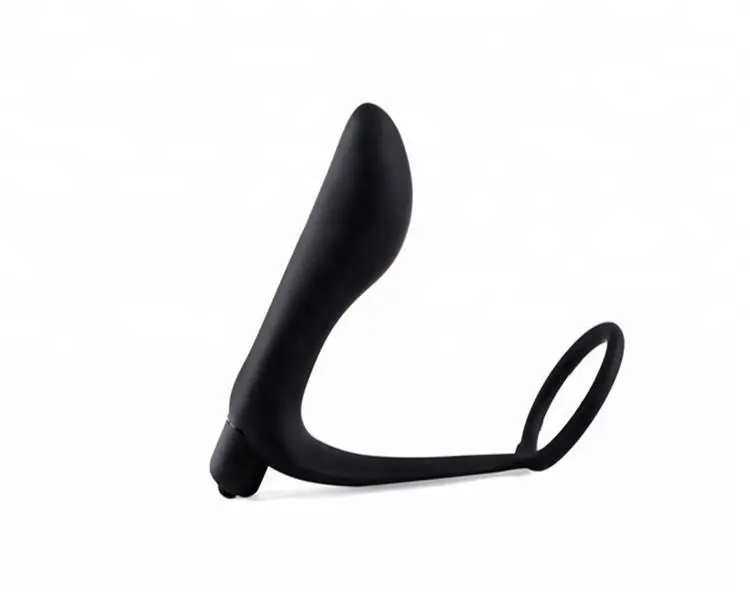 Massager della prostata Cock Ring Butt Plug Anale Giocattoli Del Sesso Del Silicone Cock ring anello di Vibrazione Plug per Gli Uomini