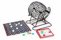 Cage à Bingo Métallique de 6 Pouces, Ensemble de Bingo en Plastique, Machine à Bingo pour Jeu à Boire, Sans Verres à Shot, Loterie