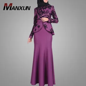 New Custom Design Latest Abaya Elegant Islamic Dress Abaya Floral Print Wholesale Malaysia Abaya Long Sleeve Dubai Dresses