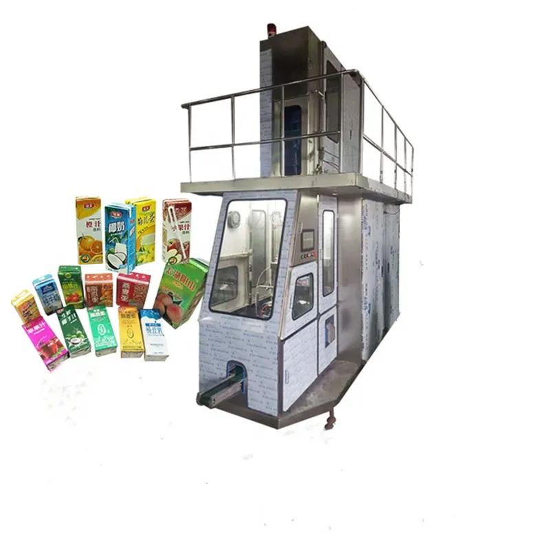 Hongfa factory supply flavor juice drink with carton box filling packing machine
