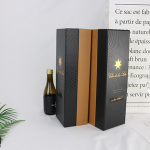 Negro de embalaje de regalo único de <span class=keywords><strong>vuelos</strong></span> de papel de cartón de caja de vino - Product Image 5
