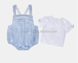 Nuovo nato del bambino adorabile pagliaccetto set plain T shirt <span class=keywords><strong>con</strong></span> i pantaloni della banda - Product Image 1