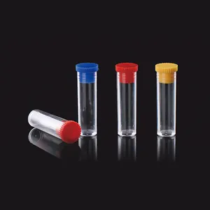 1ml tubes à essai en plastique transparent de haute qualité tube cryogénique tube cryogénique avec bouchons de différentes couleurs étanches