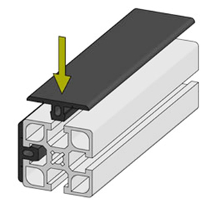 Ruizhan Produce formato Su Misura forma abs 4 millimetri 7 millimetri <span class=keywords><strong>pvc</strong></span> upvc strisce di plastica su guida t-slot per estrusione di alluminio profilo con coperchio - Product Image 5