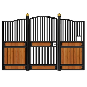 Box per Cavalli di Lusso con Porta a Serranda e Mangiatoia Mobile - Product Image 1