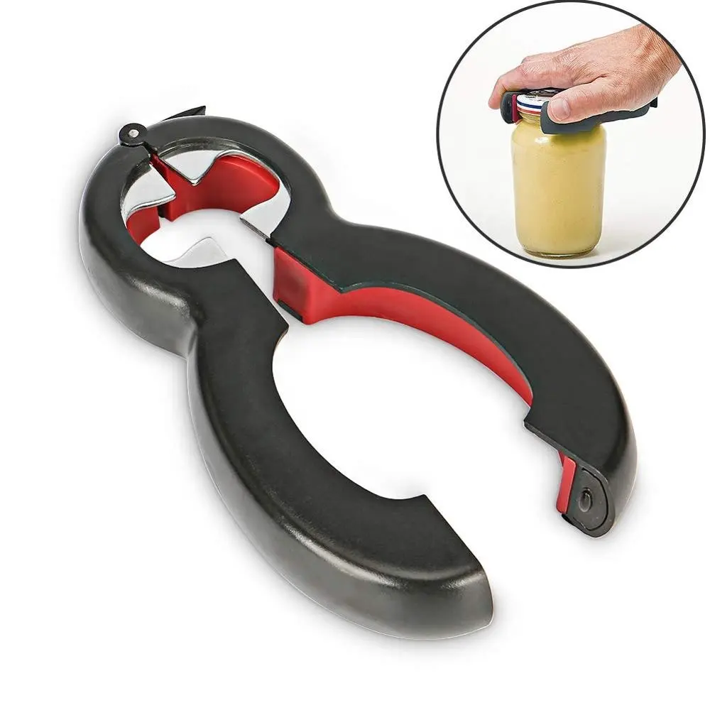 6-in-1 Beer Bottle Opener with Soft Grips Handle